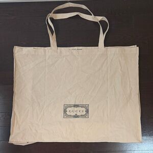 Gucci Tan Canvas Shopping Tote Dust Bag